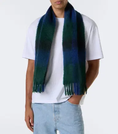 The Row Creana checked mohair and wool scarf | Thumbnail 2