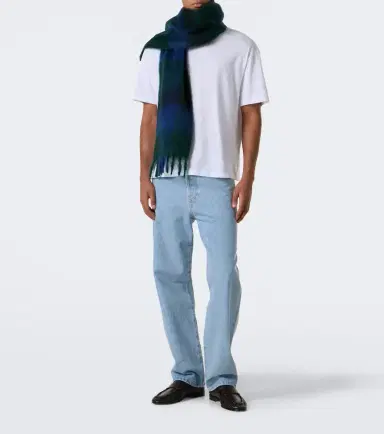 The Row Creana checked mohair and wool scarf | Thumbnail 3