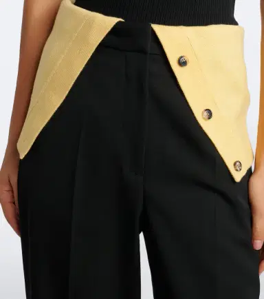 Loewe Paneled wool wide-leg pants | Thumbnail 5