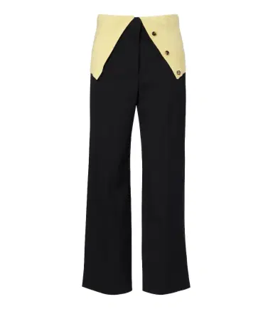 Loewe Paneled wool wide-leg pants | Thumbnail 1