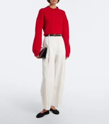 FFORME Marcela cropped wool and cashmere sweater | Thumbnail 4