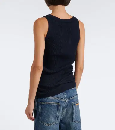 Miu Miu Ribbed-knit cotton tank top | Thumbnail 3