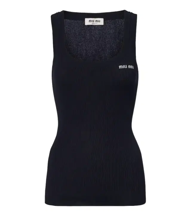 Miu Miu Ribbed-knit cotton tank top