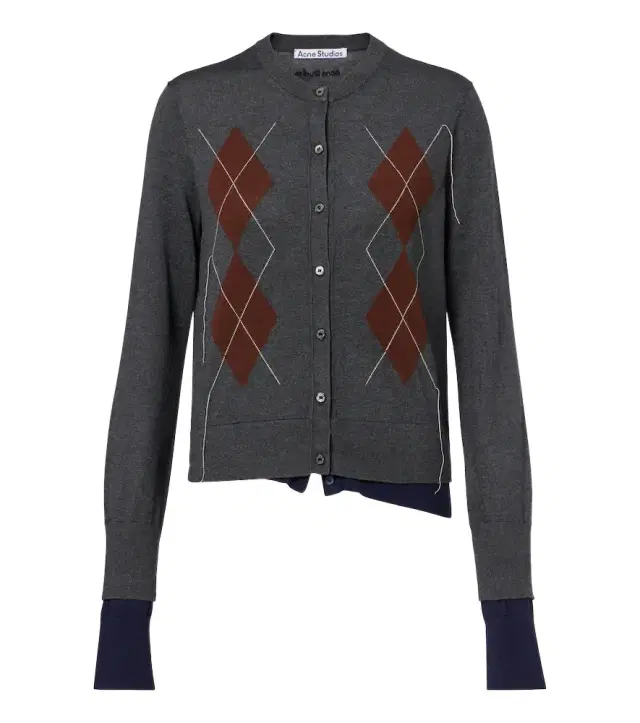 Acne Studios Layered silk, wool, and cashmere cardigan