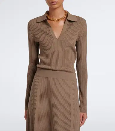 Joseph Ribbed-knit wool-blend polo sweater | Thumbnail 4