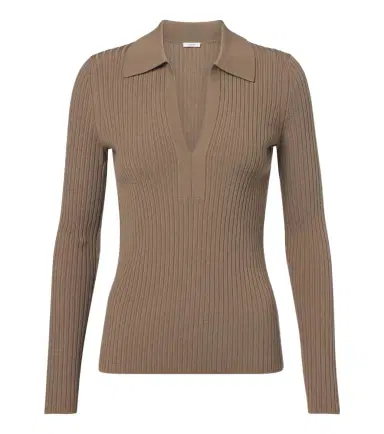 Joseph Ribbed-knit wool-blend polo sweater | Thumbnail 1