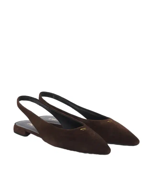 Prada Suede slingback flats