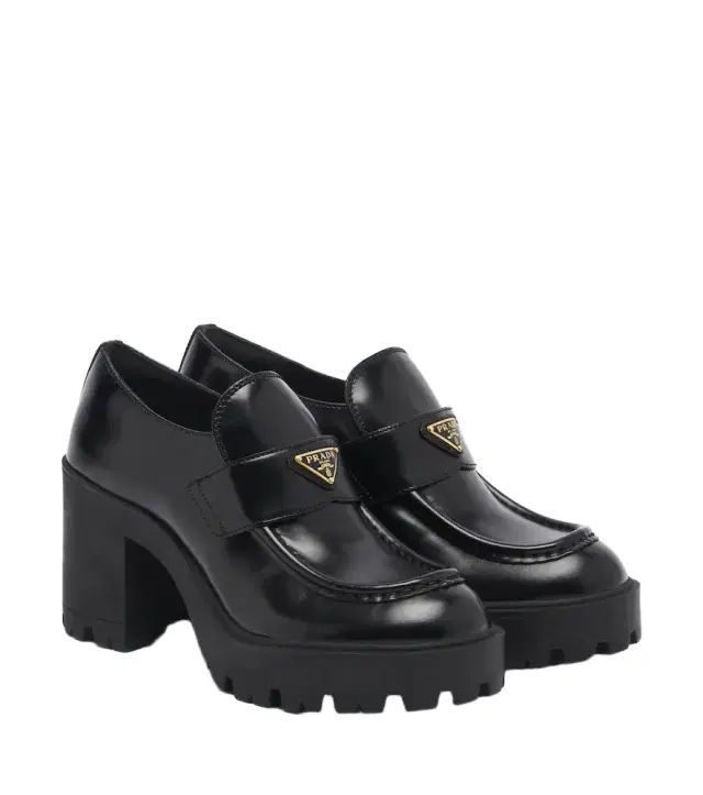 Prada Leather platform loafers
