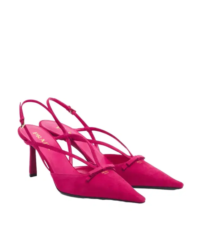 Prada Suede slingback pumps