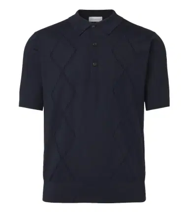 Dries Van Noten Argyle open-knit wool polo shirt | Thumbnail 1