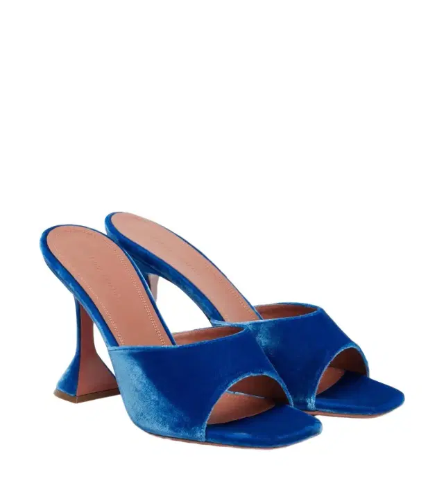 Amina Muaddi Lupita velvet mules