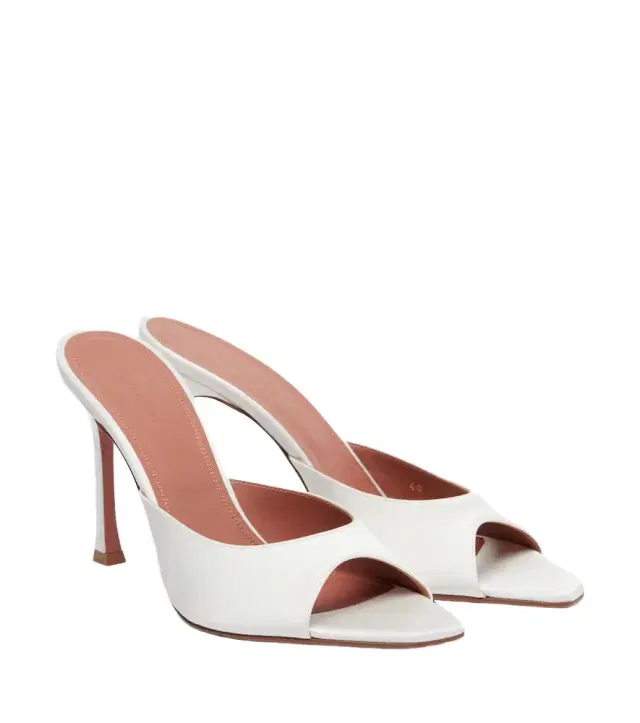 Amina Muaddi Alexa satin mules