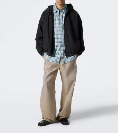 Acne Studios Logo hooded cotton poplin jacket | Thumbnail 3 Acne Studios Logo hooded cotton poplin jacket | Thumbnail 3