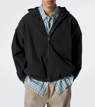 Acne Studios Logo hooded cotton poplin jacket | Thumbnail 5 Acne Studios Logo hooded cotton poplin jacket | Thumbnail 5
