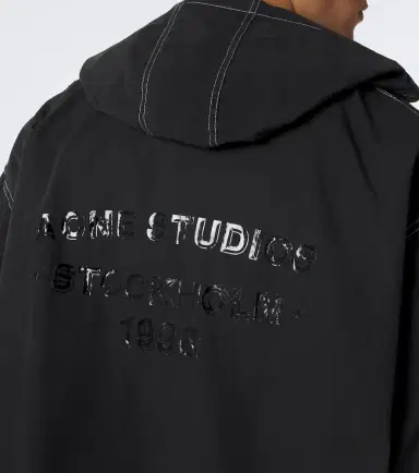 Acne Studios Logo hooded cotton poplin jacket | Thumbnail 6 Acne Studios Logo hooded cotton poplin jacket | Thumbnail 6