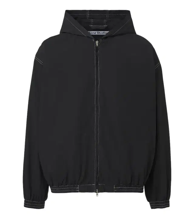 Acne Studios Logo hooded cotton poplin jacket