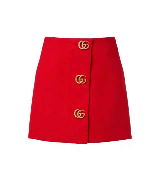Gucci Double G wool crêpe miniskirt