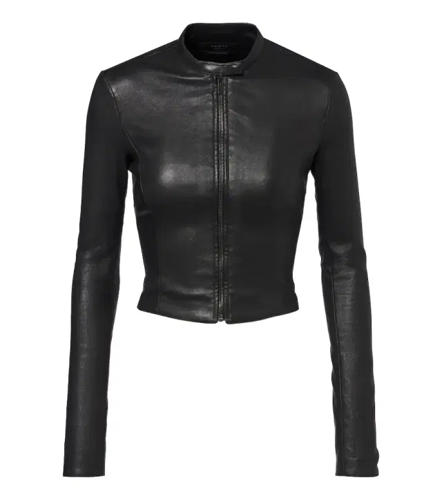 Gucci Cropped leather jacket