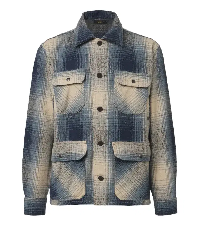 RRL Plaid wool twill shirt