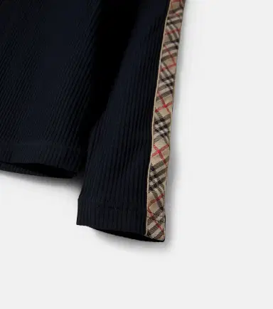 Burberry Kids Burberry Check ribbed-knit cotton-blend sweater | Thumbnail 2