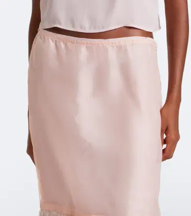 Staud Lark feather-trimmed silk miniskirt | Thumbnail 6
