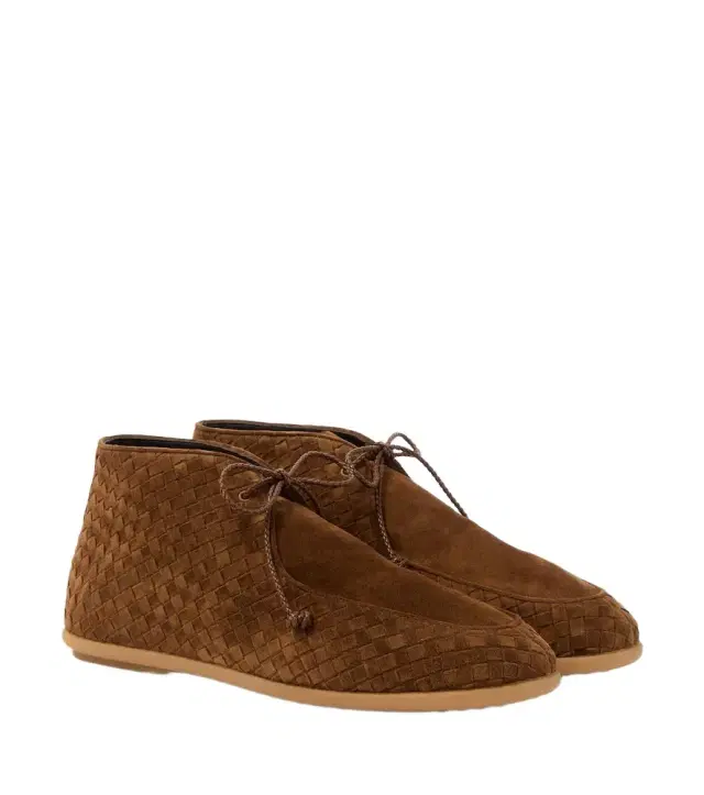 Intrecciato suede desert boots