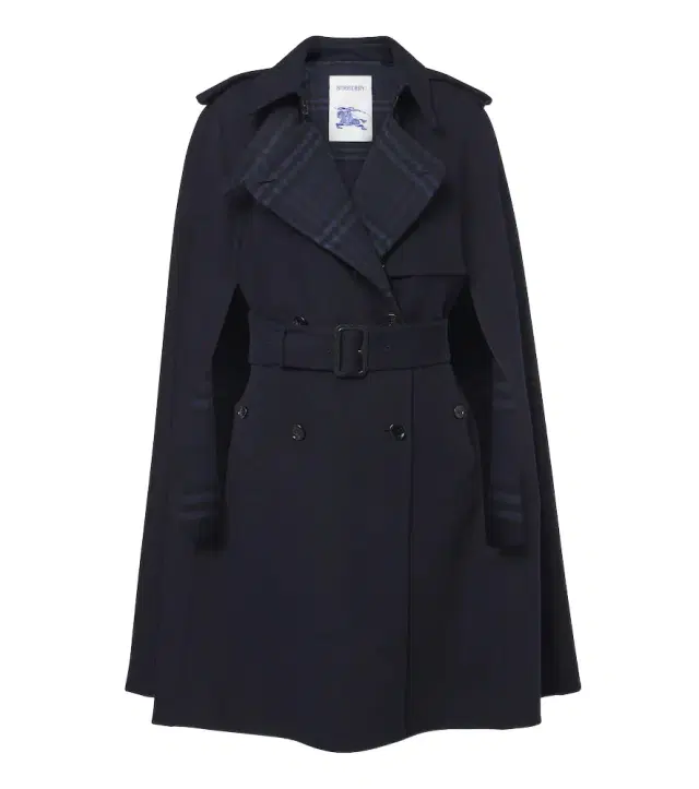 Burberry Check belted wool cape