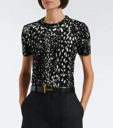 Tom Ford Jacquard velvet T-shirt | Thumbnail 2