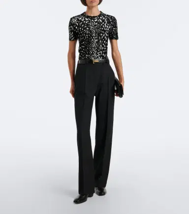 Tom Ford Jacquard velvet T-shirt | Thumbnail 3