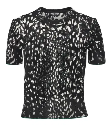 Tom Ford Jacquard velvet T-shirt | Thumbnail 1