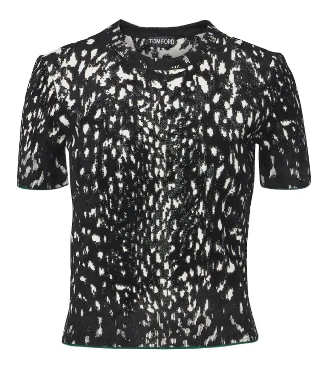 Tom Ford Jacquard velvet T-shirt