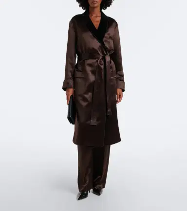 Tom Ford Silk satin wrap coat | Thumbnail 3