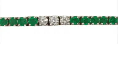 Wish Fine Jewelry 3.70ct Emerald Diamond 18K Gold Tennis Bracelet | Thumbnail 1