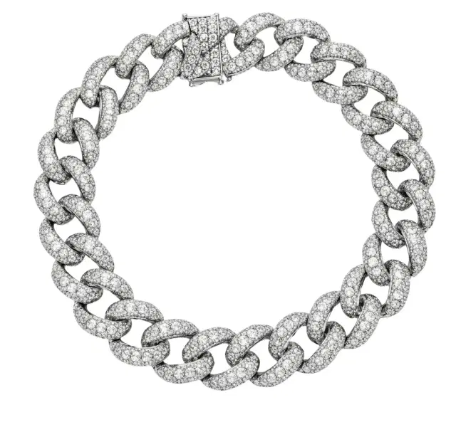 Wish Fine Jewelry 8.20ct Diamond 18K Gold Chain Bracelet