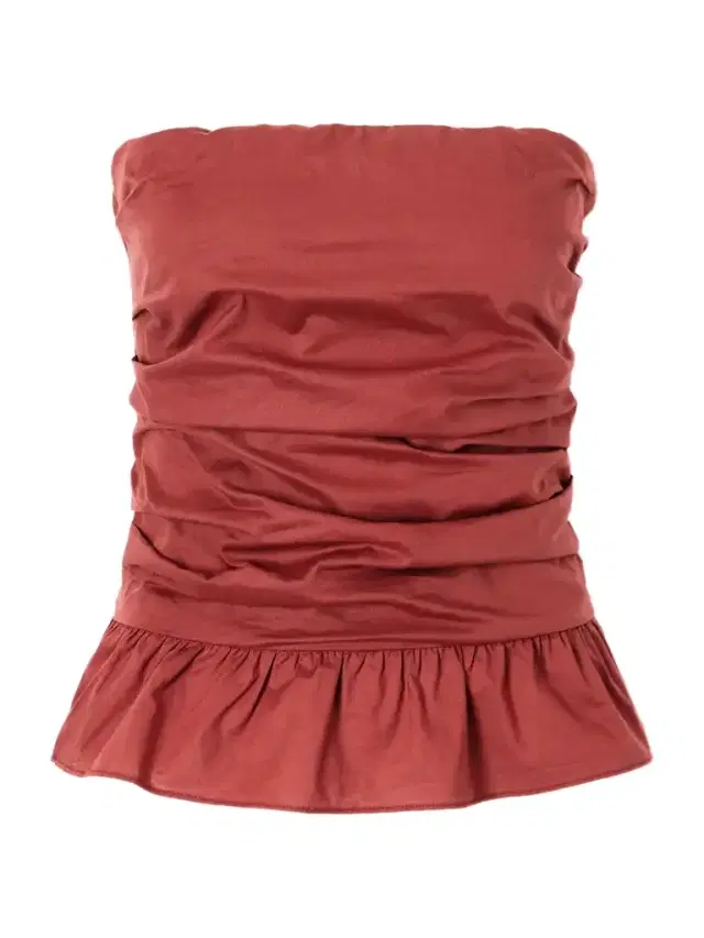Faithfull Simone Strapless Ruffled Cotton Top