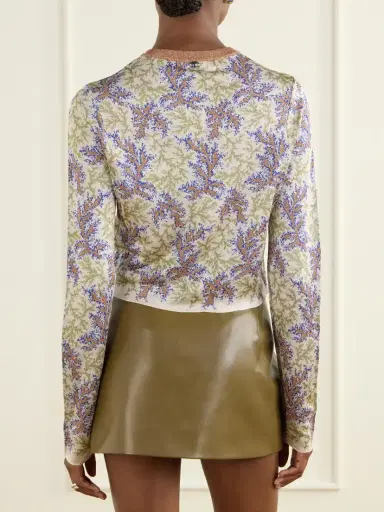 Rabanne Cropped Jacquard Cardigan | Thumbnail 3 Rabanne Cropped Jacquard Cardigan | Thumbnail 3