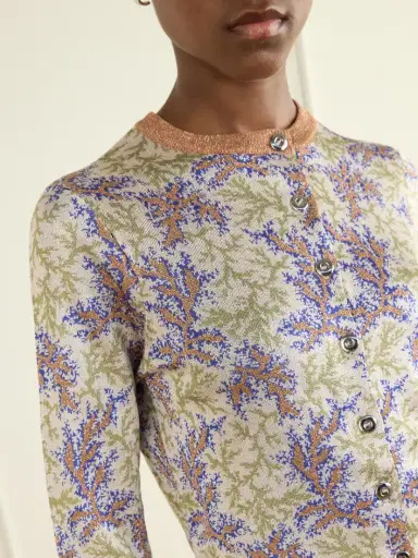 Rabanne Cropped Jacquard Cardigan | Thumbnail 4 Rabanne Cropped Jacquard Cardigan | Thumbnail 4