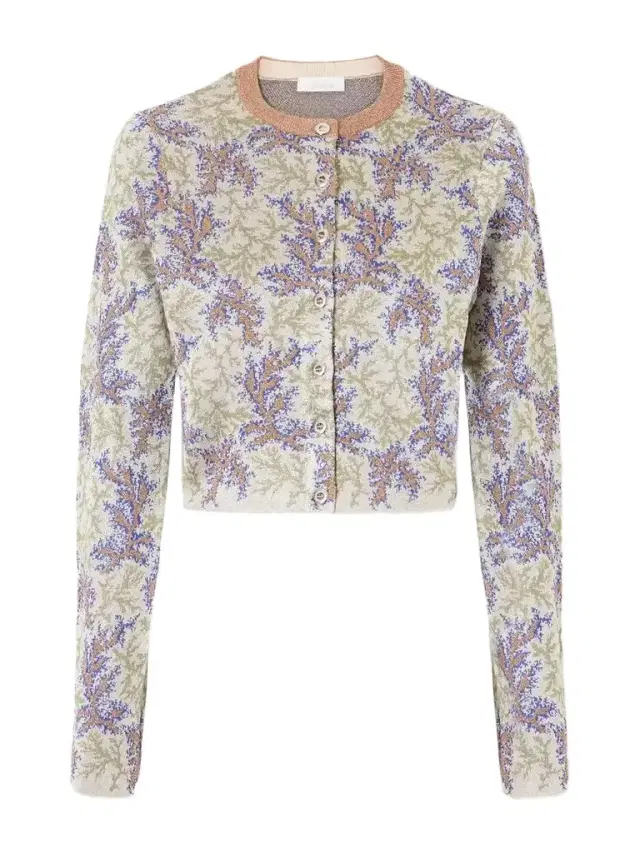 Rabanne Cropped Jacquard Cardigan