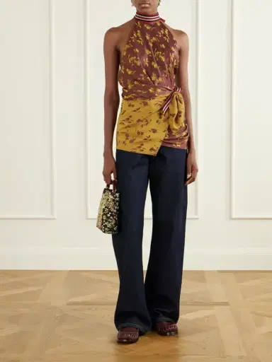 Dries Van Noten Floral-jacquard Silk Cloqué Blouse | Thumbnail 2