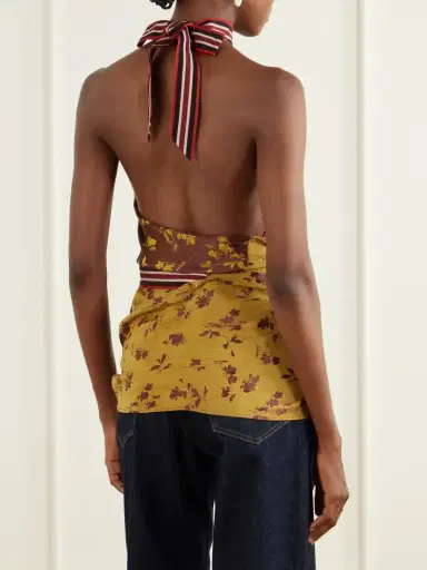 Dries Van Noten Floral-jacquard Silk Cloqué Blouse | Thumbnail 3