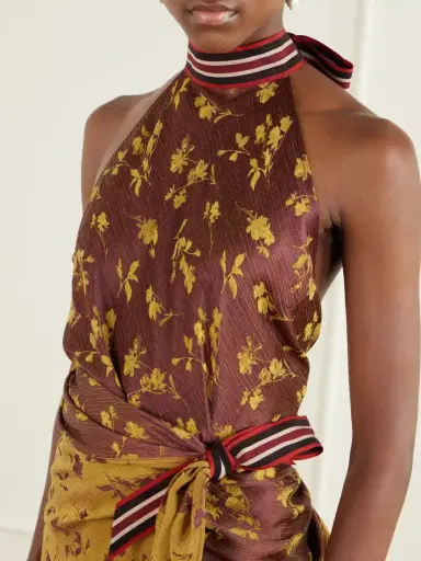 Dries Van Noten Floral-jacquard Silk Cloqué Blouse | Thumbnail 4