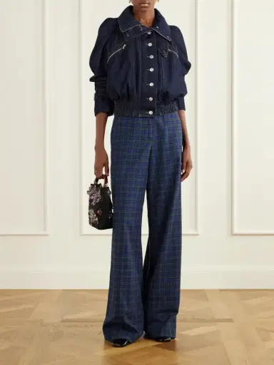 Dries Van Noten Checked Cotton Wide-leg Pants | Thumbnail 2 Dries Van Noten Checked Cotton Wide-leg Pants | Thumbnail 2