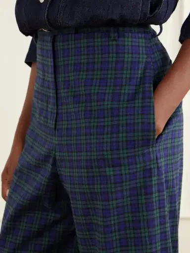 Dries Van Noten Checked Cotton Wide-leg Pants | Thumbnail 5 Dries Van Noten Checked Cotton Wide-leg Pants | Thumbnail 5