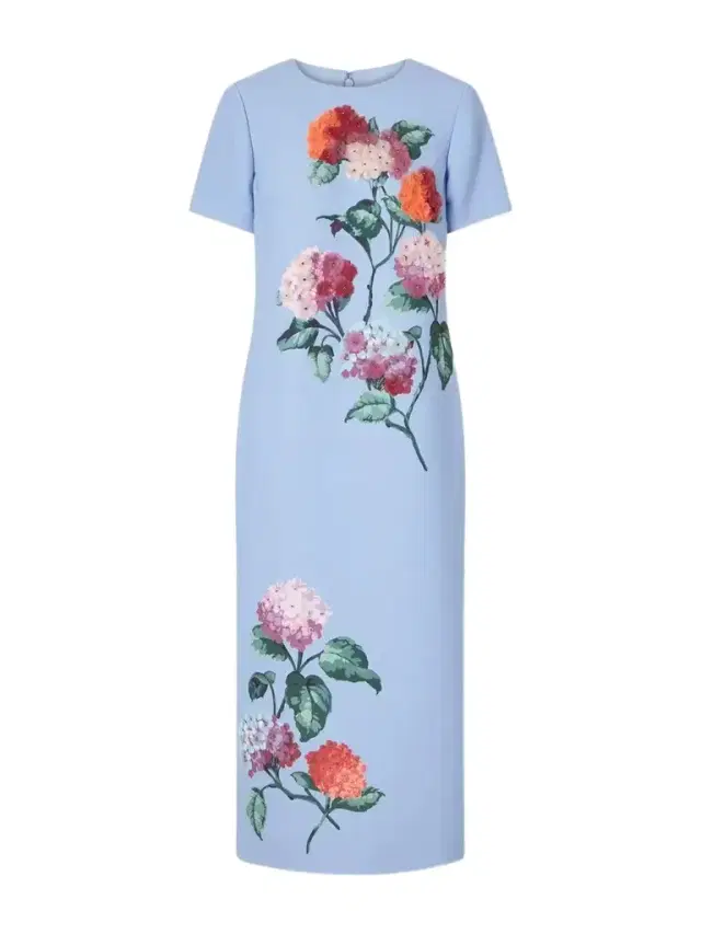 Carolina Herrera Crystal-embellished Floral Stretch-crepe Midi Dress