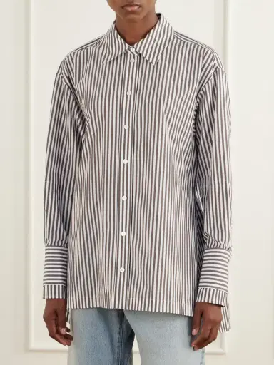 Joseph Thea Striped Cotton-poplin Blouse | Thumbnail 3