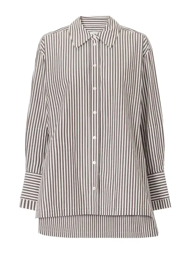 Joseph Thea Striped Cotton-poplin Blouse