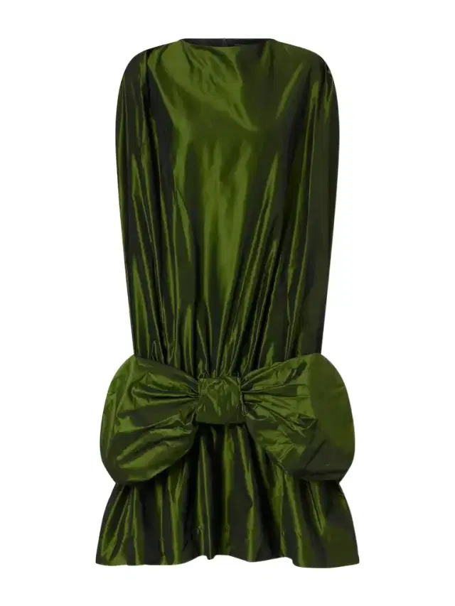 Simone Rocha Bow-detailed Taffeta Midi Dress