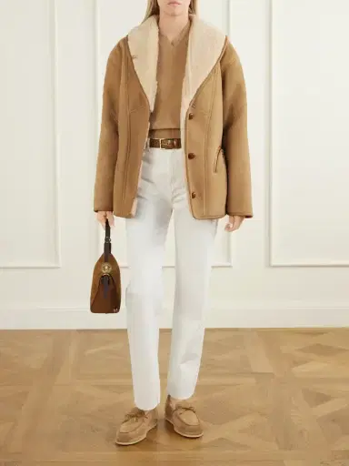 Tod's Gommino Shearling Suede Loafers | Thumbnail 4 Tod's Gommino Shearling Suede Loafers | Thumbnail 4