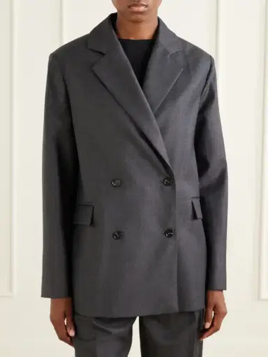 Loulou de Saison Donau Double-breasted Wool Blazer | Thumbnail 3