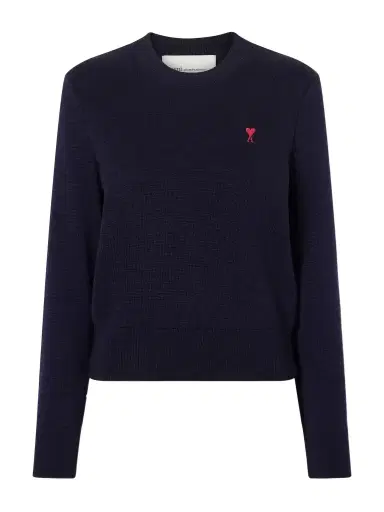AMI PARIS Adc Embroidered Merino Wool Sweater | Thumbnail 1